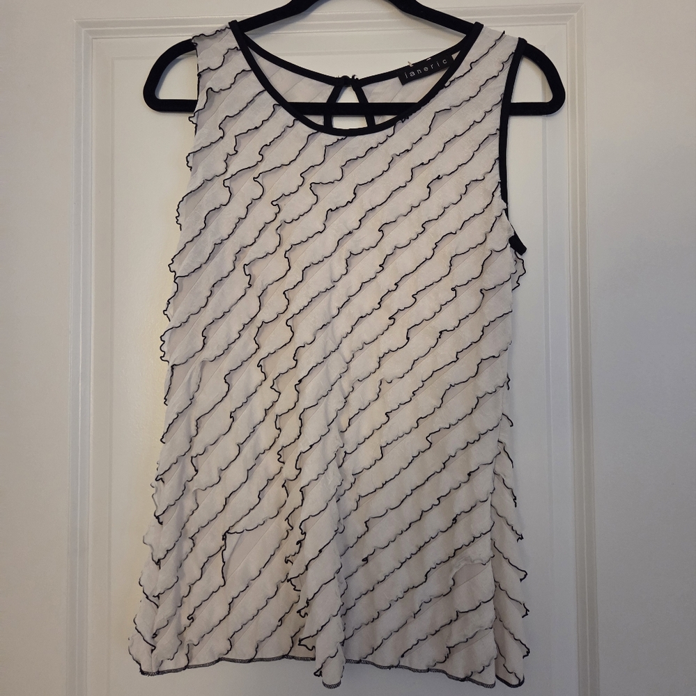 Elegant Black and White Women's Blouse